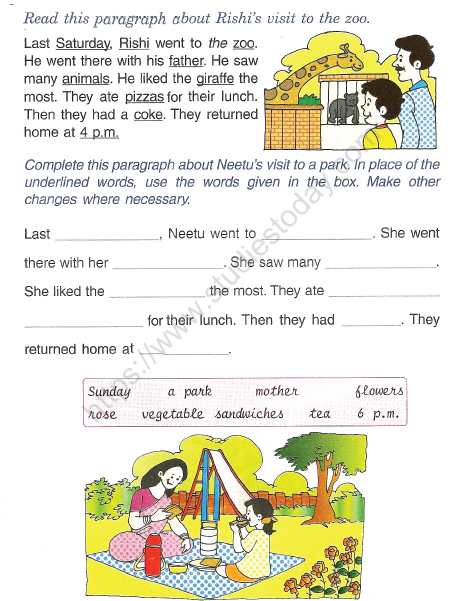 CBSE Class 2 English Practice Writing Skills Worksheet Set B Practice 